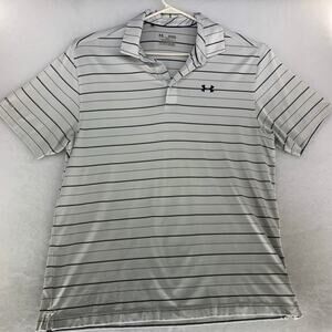 Under Armour Loose Fit Heatgear Striped Men’s Short Sleeve Polo XL